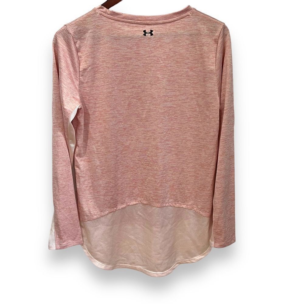 under armour pale pink long sleeve crew neck top size medium - Picture 2 of 13